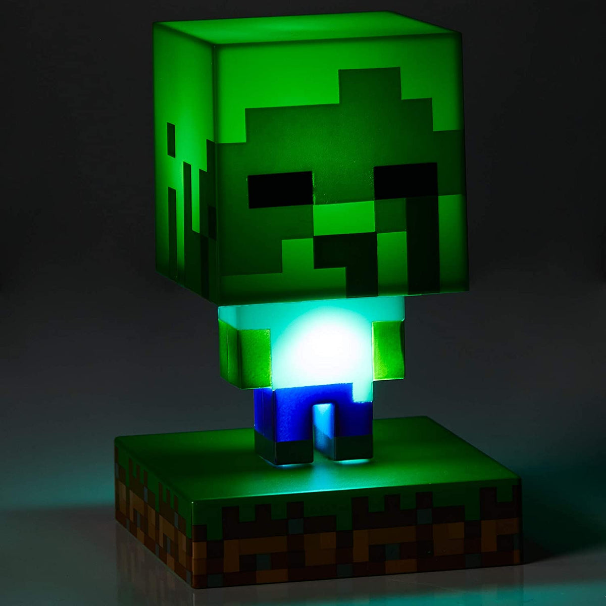 Boneco do Creeper do Minecraft que acende – Luminária de mesa Paladone com  sons de zumbi