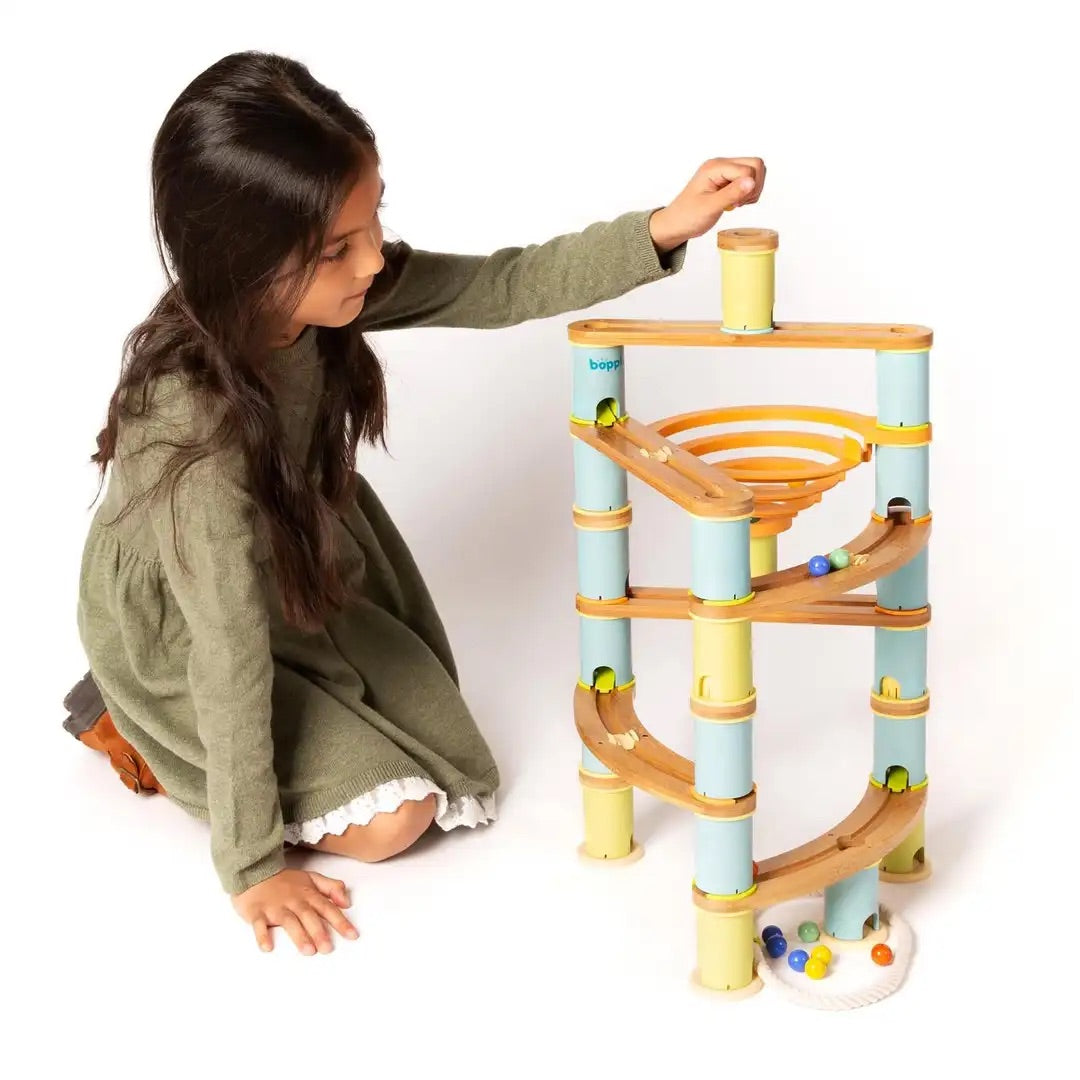 boppi Wooden Bamboo Marble Run Advanced Pack ToyBoxhants