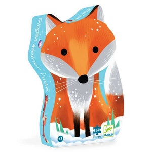 Djeco 24pcs Silhouette Puzzle -  ( 3+ Years) DJ07285 Ginger Fox