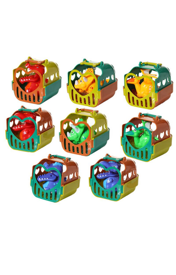 Pet Dinosaur in a Carry Cage Pull Back Action Toy