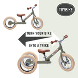 Trybike 2 In 1 Steel Balance Bike And Trike – Matte Green