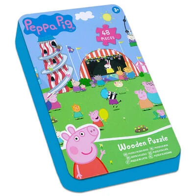 Peppa Pig Wooden Puzzle In A Tin Age 3+
