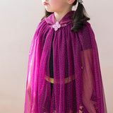 Rex London Children's glitter cape - dark pink