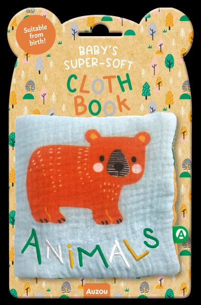 Auzou Babys Super Soft Cloth Book Animals