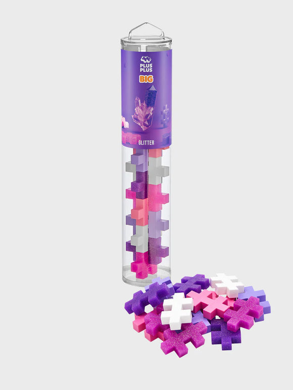 Plus Plus BIG Tube – Glitter 15 Pieces Age from 12 months to 4 years.