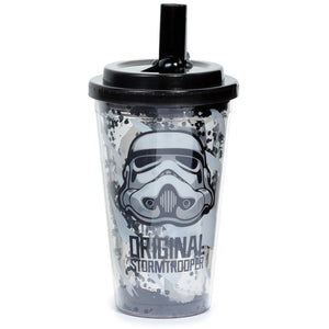 The Original Stormtrooper Shatter Resistant Double Walled Lidded Cup with Straw