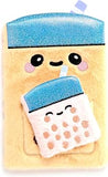 Foodiemals Bubble Tea Plush Notebook with Pouch & Mini Notebook