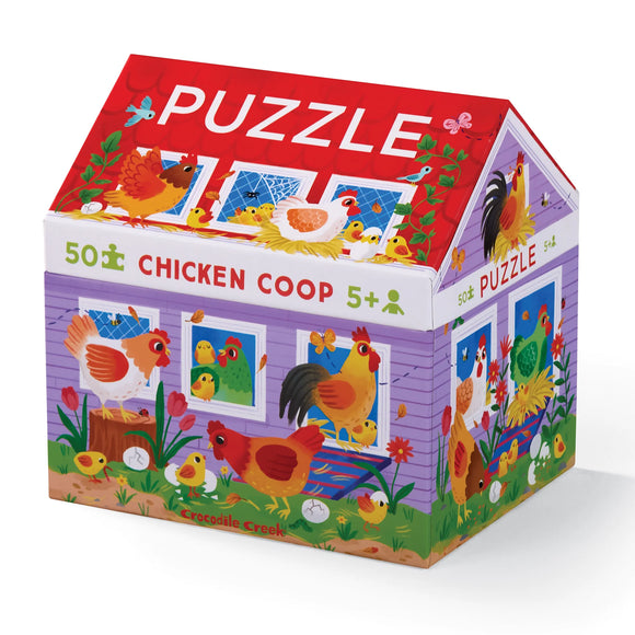 Crocodile Creek Puzzle Chicken Coop Age 5+ 50 Pieces