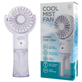 Cool Mist Fan USB Charging, 4 Speed