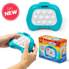 LIGHT UP PUSH POPPER GAME Blue Fidget Stress Age From 5 Years to Teenager