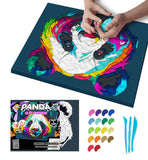 Splat Planet Panda Clay Painting 30cm x 30cm