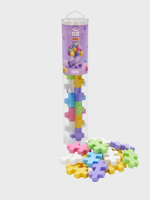 Plus Plus BIG Tube – Pastel 15 Pieces Age from 12 months to 4 years