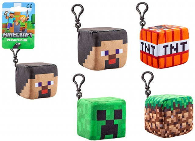 MINECRAFT PLUSH CUBE CLIP ON 8CM ASSORTED – Toy-Box@hants