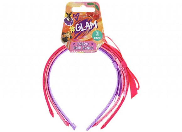 Glam Frabic Hair Bands 3 Pack