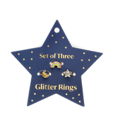 Rex Of London Set Of 3 Glitter Rings