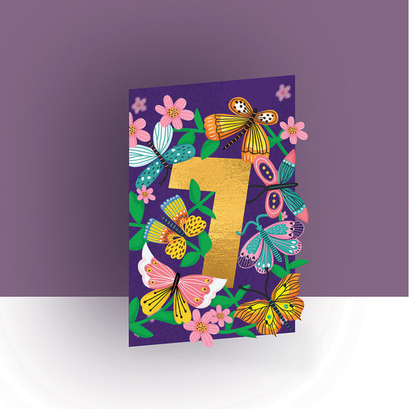 7 Butterfly card