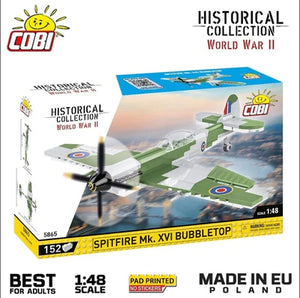 Cobi 5865 Historical Collection World War 11 Spitfire Mk. XV1 Bubbletop