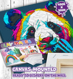 Splat Planet Panda Clay Painting 30cm x 30cm