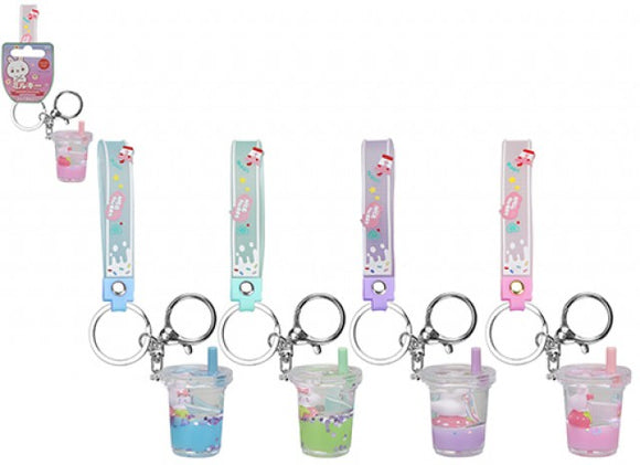 LIQUID FILLED CHARM KEYRING
WITH STRAP SLURPY DESIGN