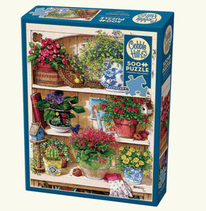 Cobble Hill 500 Piece Puzzle Flower Cupboard