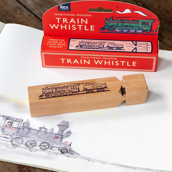 Traditional wooden train whistle