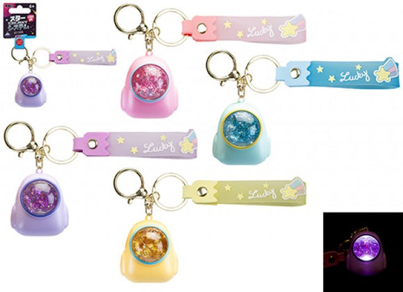 ALIEN LIGHT UP KEYRING WITH
STRAP 6CM 4 ASSORTED