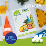 Magnetics 30pc Dinosaur Magnetic Tile Building Expansion Set Toy Age 3+
