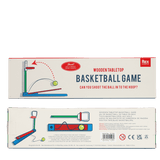 Wooden tabletop basketball game