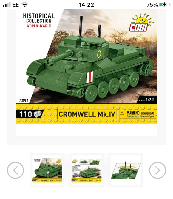 Cobi 3091 Historical Collection World War 11 Cromwell Mk.1V