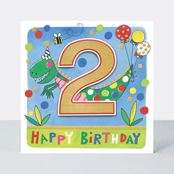 Age 2 Boy Birthday Card