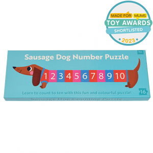 Number floor puzzle (16 pieces) - Sausage Dog