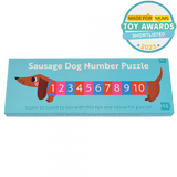 Number floor puzzle (16 pieces) - Sausage Dog