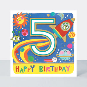 Age 5 Boy Birthday Card Space