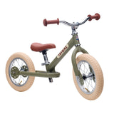 Trybike 2 In 1 Steel Balance Bike And Trike – Matte Green