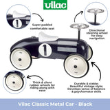 Vilac Black Metal Ride On Car Age From 18 Months To 5 Years