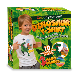 Fun Box Colour Your Own T Shirt Dinosaur Age 3-6 Years