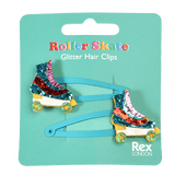 Rex Of London Roller Skate Glitter Hair Clips