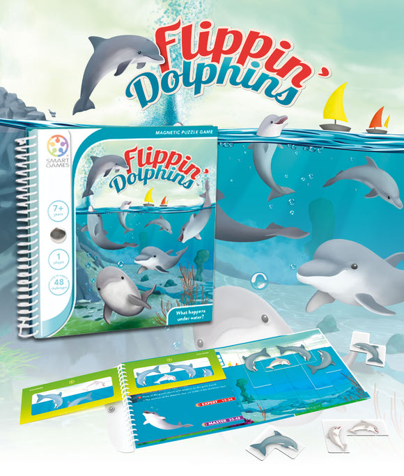 Smart Games Travel Game Flippin Dolphins from 7 to Adult