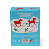 Air-powered trotting horse