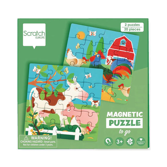 Scratch Magnetic Puzzle Book - FARM Age From 3+