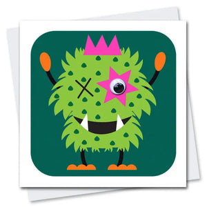 Monster Google Eyed Birthday Card