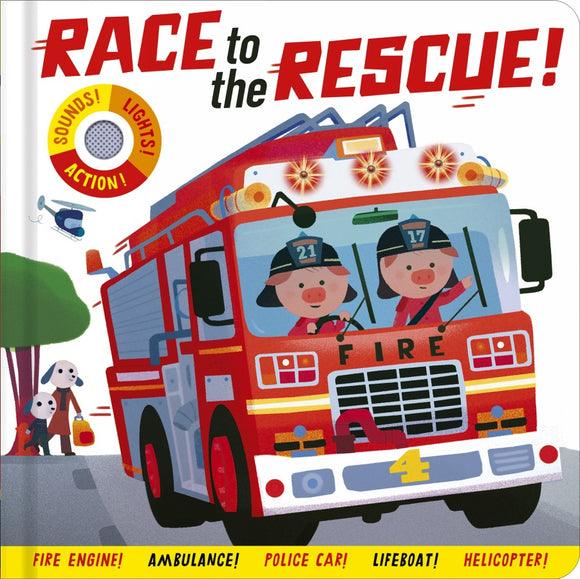 Race to the rescue sound board book