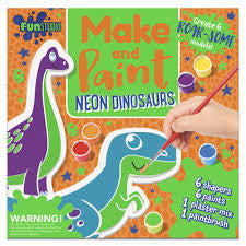 Make and paint neon dinosaurs