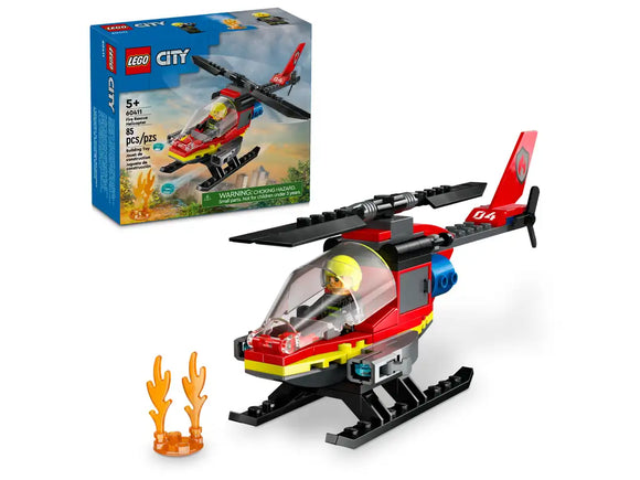 Lego City 60411 Fire Rescue Helicopter Age 5+