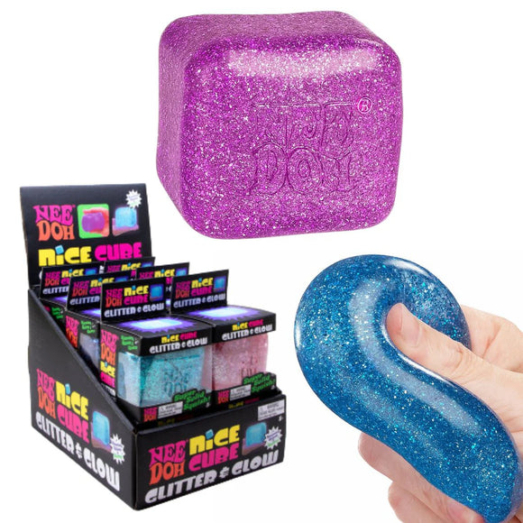 Needoh Glitter & Glow Nice Cube