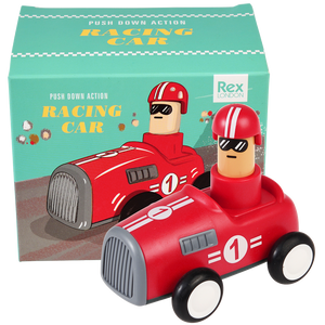 Rex London Push down action racing car - Red