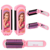 TOPModel Folding Hairbrush With Mirror