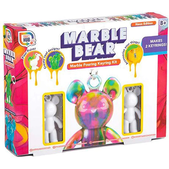 Marble Bear - Marble Pouring Keyring Kit (Styles Vary)