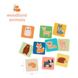 Woodland animal wooden memory game