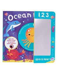 123 Spin & See! Ocean Explorer: Sea Animal Board Book with Mirror for Toddler Learning
